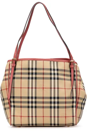 Burberry Lille Haymarket-ternet Canterbury tote i lærred fra 2012-2024