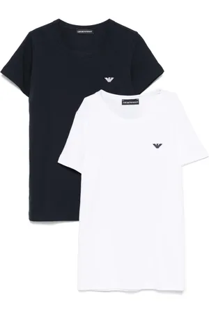 Emporio Armani T-shirt med logo-broderi (pakke med to)