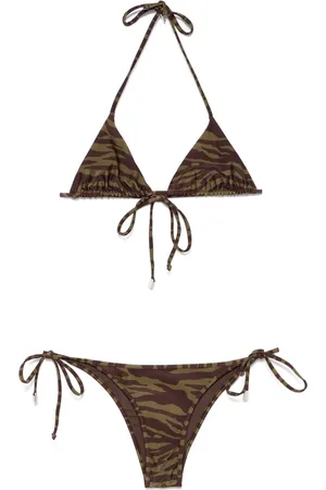 The Attico Bikini med zebra-tryk