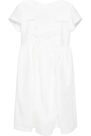 Comme des Garçons Mellemlang kjole med cutwork