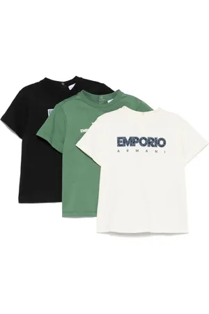 Emporio Armani T-shirt i jersey med grafisk design (pakke med tre)