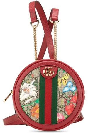 Gucci Lille rund GG Supreme Flora Ophidia rygsæk fra 2016-nu