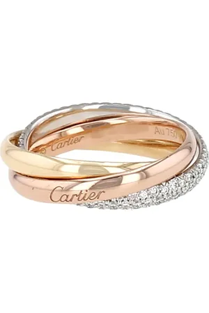 Cartier Pre-owned lille Trinity diamantring i 18 karat guld