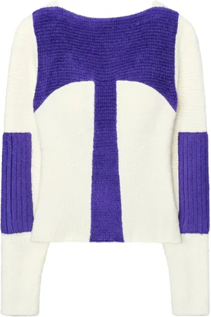 Tory Burch Ribbet sweater med colourblocking