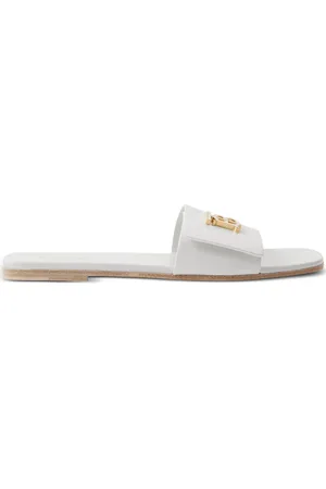 Burberry Lædersandaler med monogram-motiv