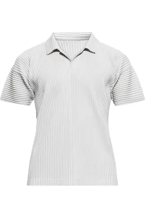 Issey Miyake Polo med plissé-effekt