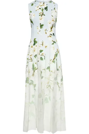 Oscar de la Renta Kjole med blomstertryk