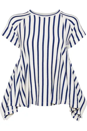 pushBUTTON Stribet T-shirt med svaj