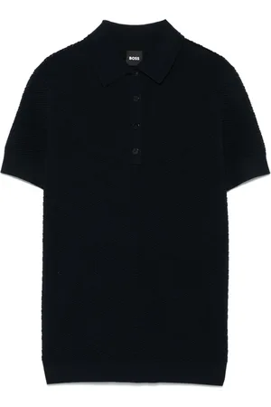 HUGO BOSS Ribbet polotrøje