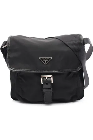 Prada Tessuto Messenger crossbody-taske med spænde fra 2000-2013