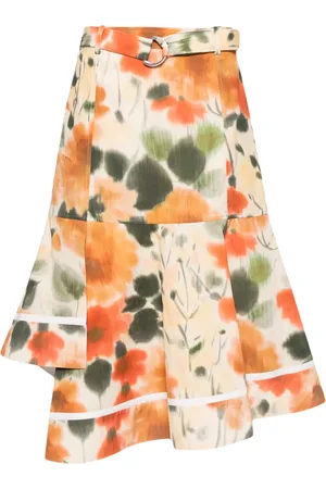 3.1 Phillip Lim Mellemlang nederdel med blomstertryk
