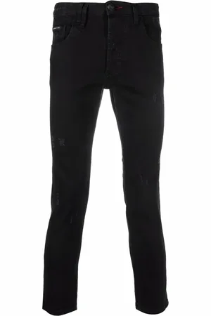 Philipp Plein Jeans med smal pasform og broderet logo