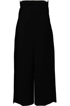 pushBUTTON Black Side Folded brede bukser