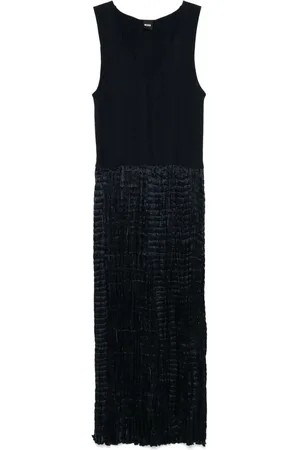 HUGO BOSS Ribbet mellemlang kjole