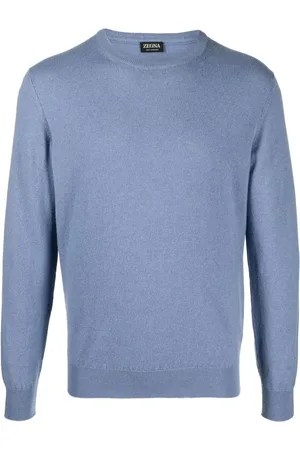 Ermenegildo Zegna Ribstrikket sweater med rund hals