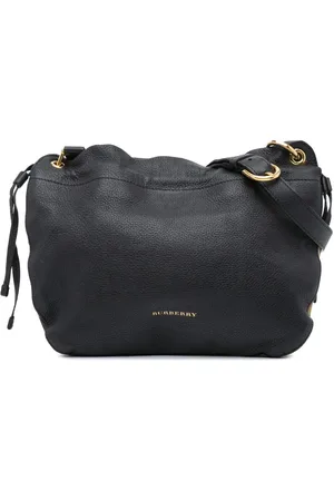 Burberry Lille Bingley crossbody-taske i læder og kanvas med House-ternet mønster fra 2000-2017