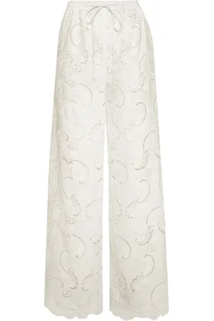 Oscar de la Renta Bukser med guipureblonde