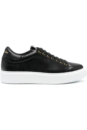 Giuliano Galiano Teksturerede low-top sneakers i læder