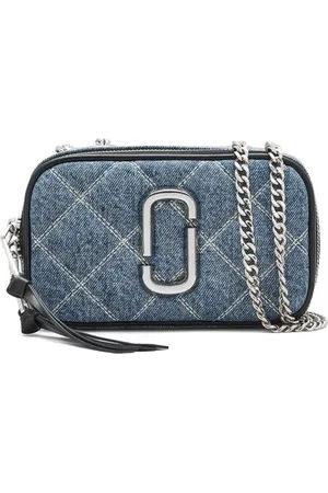 Marc Jacobs The Quilted Snapshot taske i denim med kæde