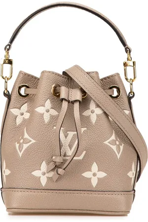 LOUIS VUITTON Tofarvet Empreinte Nano Noe bucket-taske med monogram fra 2021-2024