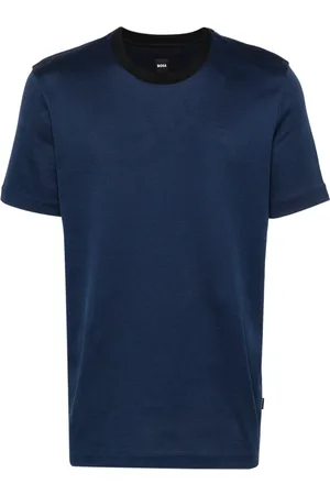 HUGO BOSS T-shirt med kontrast-hals