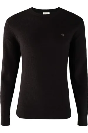 Calvin Klein Strikket sweater med vaffel-struktur