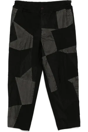 Comme des Garçons Gabardine-bukser med patchwork