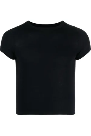 EXTREME CASHMERE Cropped T-shirt med korte ærmer