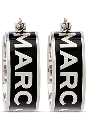 Marc Jacobs The Button hoop-øreringe med emalje og logo