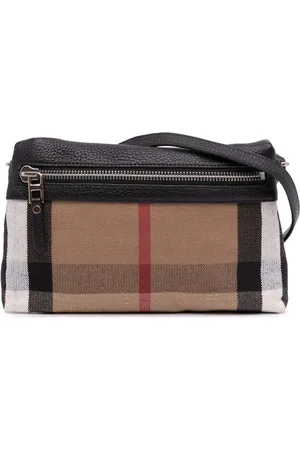 Burberry Lille House-ternet Farley crossbody-taske i kanvas fra 2000-2017
