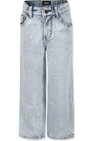 Molo Jeans med brede ben og syrevasket effekt