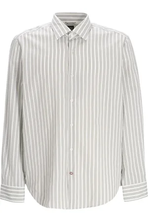 HUGO BOSS Stribet skjorte med knaplukning