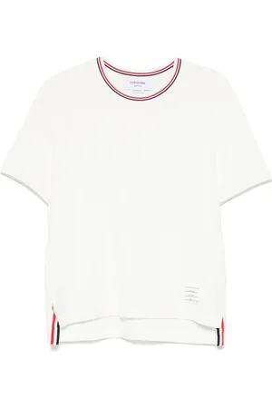 Thom Browne T-shirt med RWB-stribedetalje