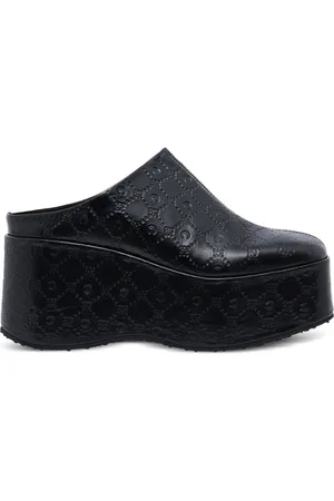 Marine Serre Mules med præget monogram