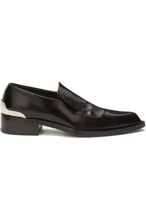 Jil Sander Golden loafers med metaldetalje