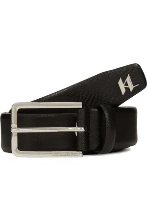 Karl Lagerfeld Læderbælte med monogram