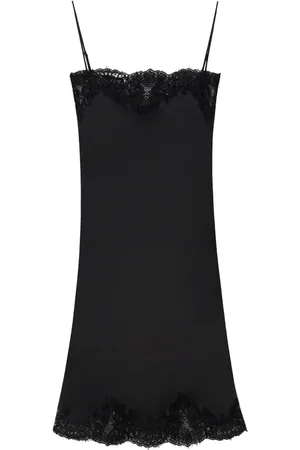 Stella McCartney Mellemlang Guipere satin-kjole med blondekant