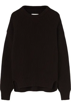 Jil Sander Ribstrikket trøje med rund hals