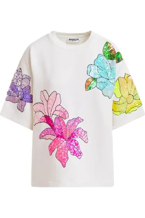 Essentiel Antwerp T-shirt med paillet-udsmykning