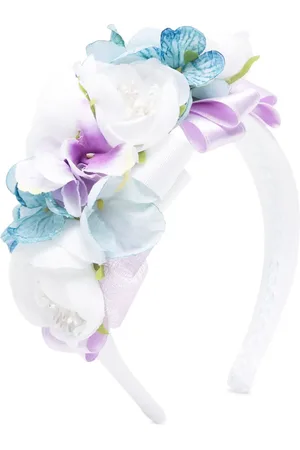 COLORICHIARI Hårbånd med blomster-applikation