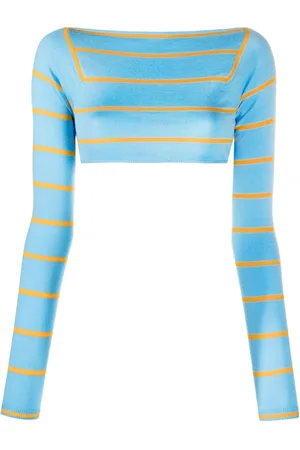 Puccini Stribet cropped top i uld