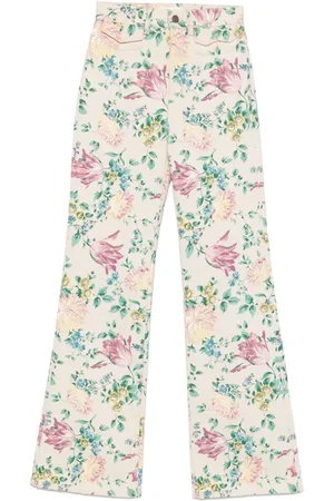 Chloé Højtaljede jeans med blomstret tryk