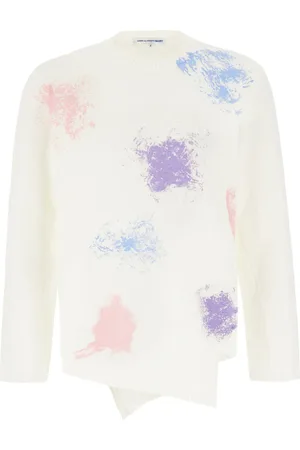 Comme des Garçons Sweater med spraymalet effekt