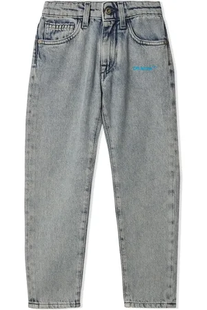 OFF-WHITE Helvetica jeans med lige ben og lav talje