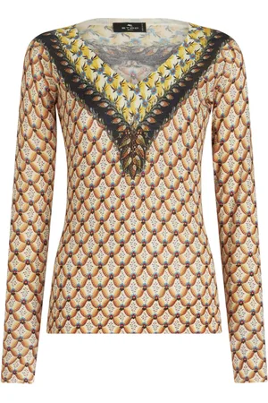 Etro Strikket top med blomstertryk