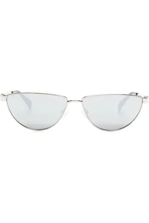 Alexander McQueen Ovale solbriller med spejlglas