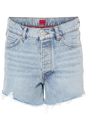 HUGO BOSS Denimshorts med slitageeffekt
