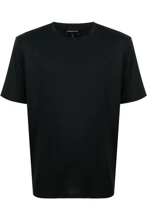 Emporio Armani T-shirt med broderet logo og rund hals