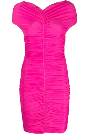 The Andamane Kort draperet Nicola kjole med off-shoulder-snit