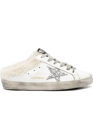 Golden Goose Super-Star sneakers med lammeskindsfor og snøre